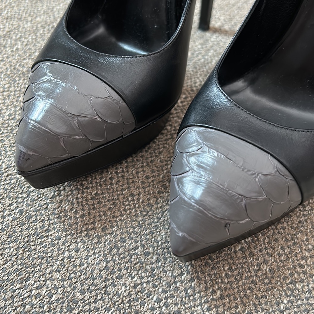 Saint Laurent Platform Pumps With Python Toe Fr36 - image 4